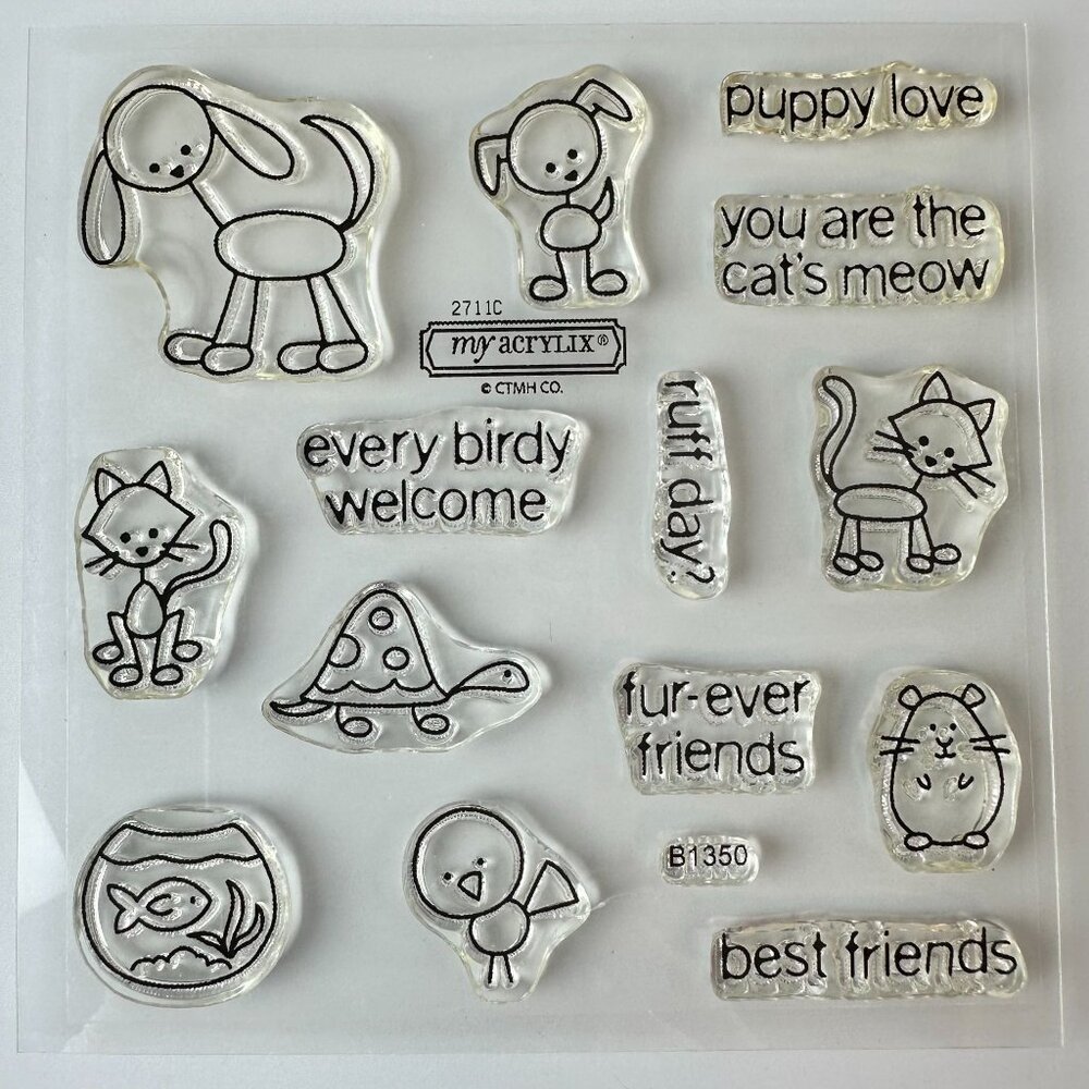 My Acrylix Family Ties - Pets Decorative Stamps b1350